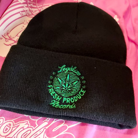 Legalize Fresh Produce Records Beanie - Black & Green