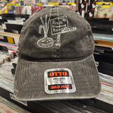 Fresh Produce Records Onion Dude Hat 6 Panel Dad Cap - Black with White Stitching