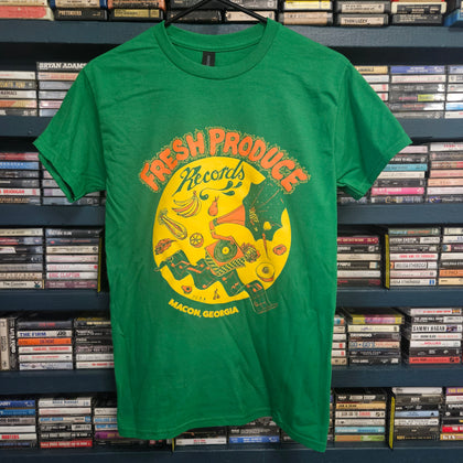 Fresh Produce Records Classic Logo T-Shirt - Turf Green & Orange/Yellow