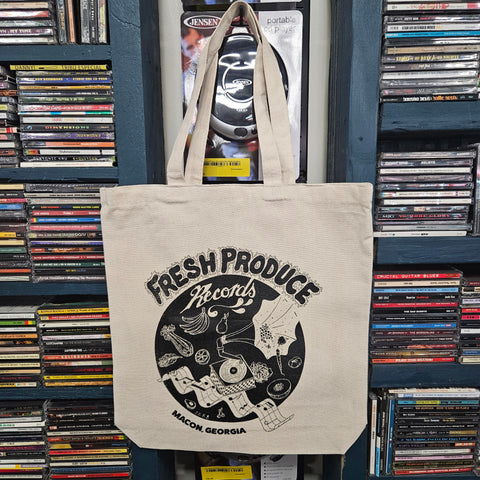 Fresh Produce Records Classic Logo Canvas Record Bag - Natural Canvas
