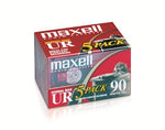 Maxell 108562 UR-90 5PK Normal Bias Audio Cassettes 90 Minute With Cases 5xCassettes