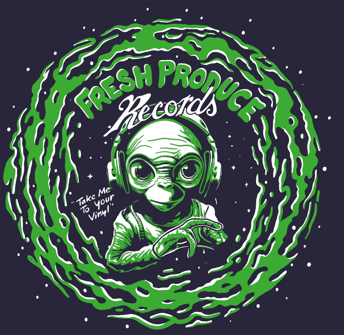 Fresh Produce Records 2024 Alien TShirt Fresh Produce Records Macon