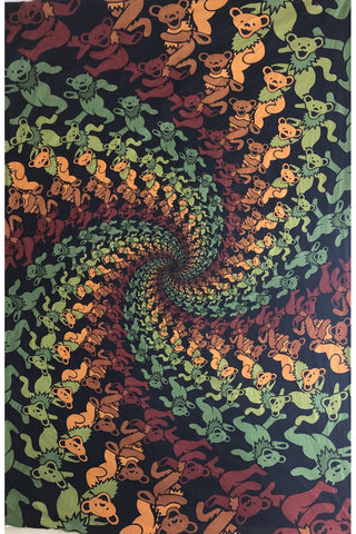 Grateful Dead Dancing Bears Wood Spiral Tapestry 60x90 72026