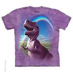 Happiest T Rex Nature Tie Dye Liquid Blue T-Shirt #1059040568