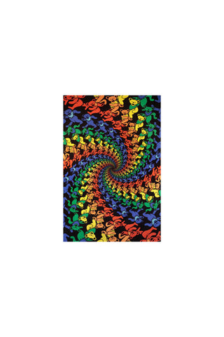 3D Grateful Dead Dancing Bears Spiral Mini Tapestry 30x45 72816