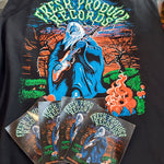 Fresh Produce Records Wizard T-Shirt + Sticker Bundle