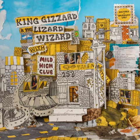 King Gizzard & The Lizard Wizard - Sketches of Brunswick East - Yellow/Sky Blue Splatter Color Vinyl LP