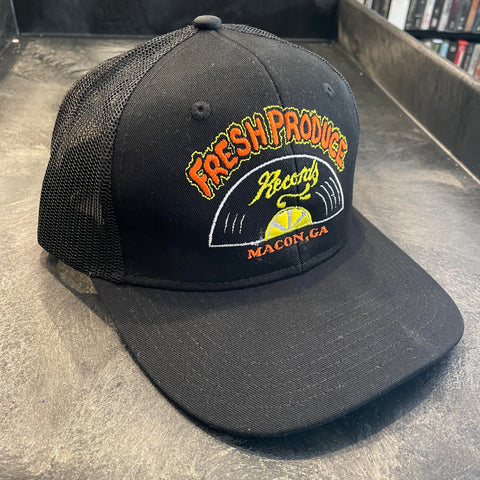Fresh Produce Records Black Trucker Hat